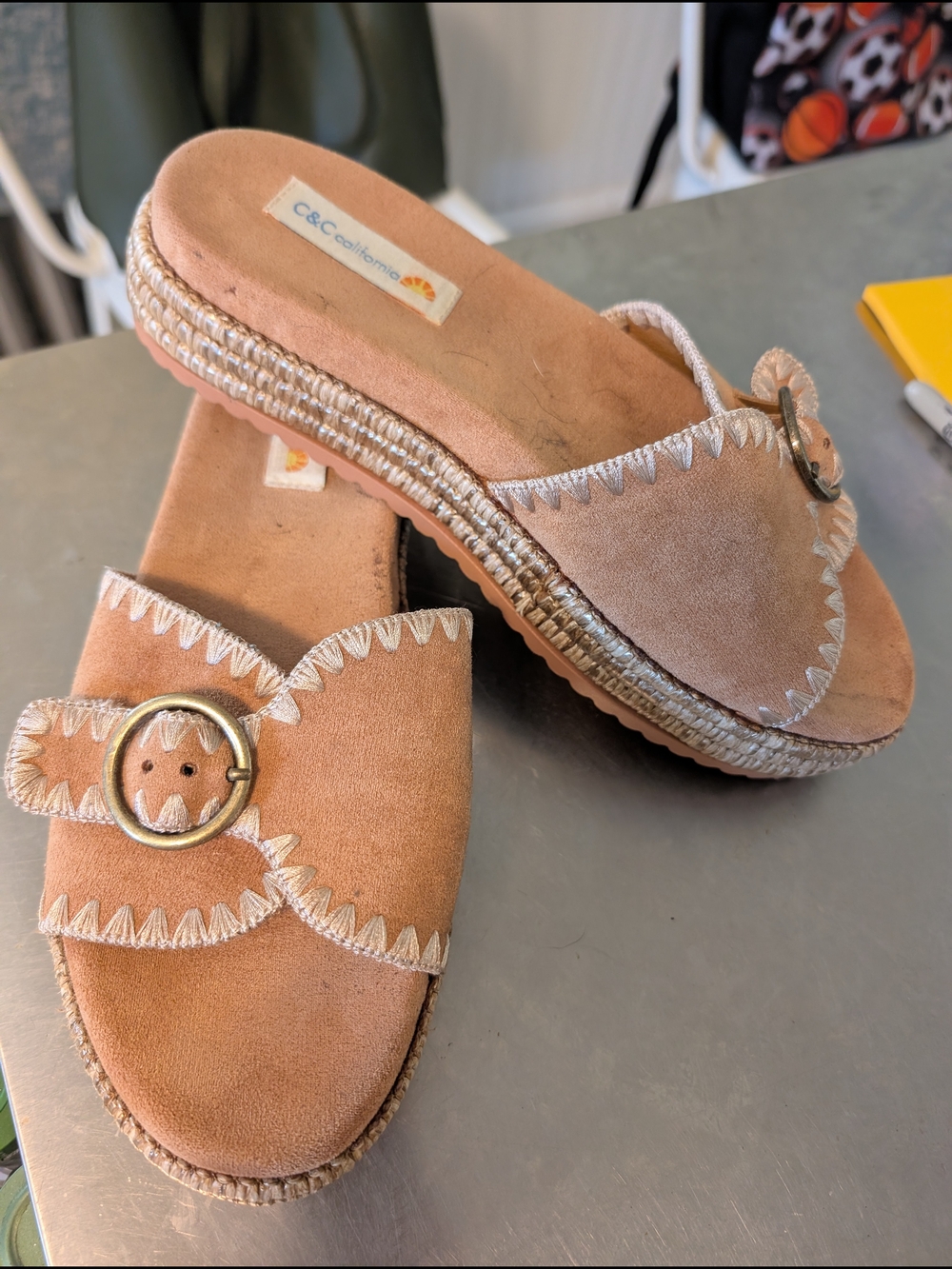 Cute Embroidered Espadrille Platform Sandals